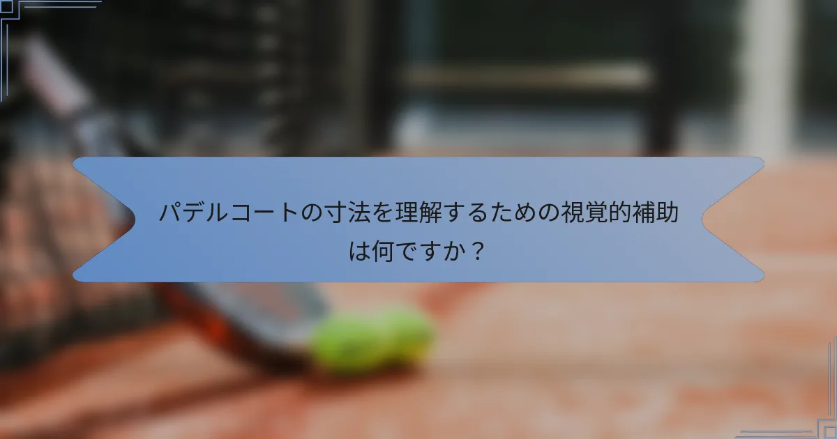 パデルコートの寸法を理解するための視覚的補助は何ですか？