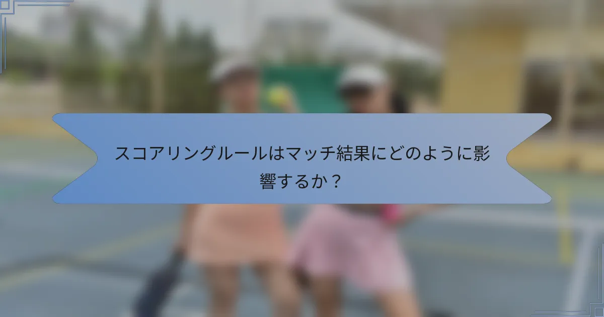 スコアリングルールはマッチ結果にどのように影響するか？